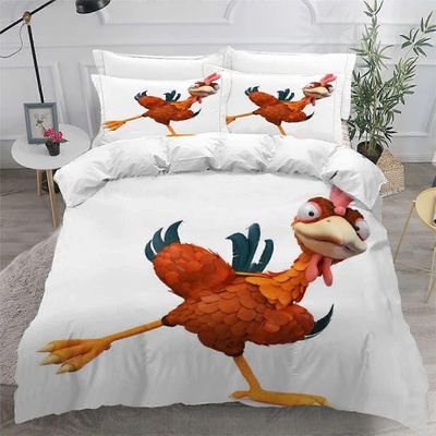 Kerota Pussilakana vetoketju suljin hauska kukko peitto eläin kana pussilakanasetit mikrokuitu korkealaatuinen erittäin pehmeä vuodevaatteet setti ...