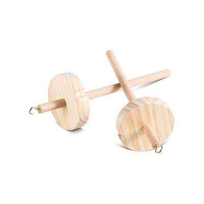 2Pc DIY Drop Spindel Top Whorl Garn Spinner Hand Tre Spinning Wheel for Garn Making Garn Spindel Tre farger