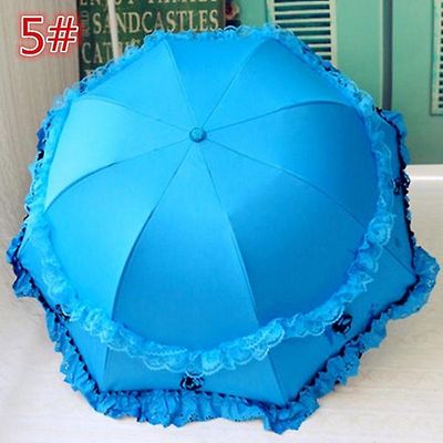 Elegant og kreativ blonde sort uv-beskyttelse parasol 5