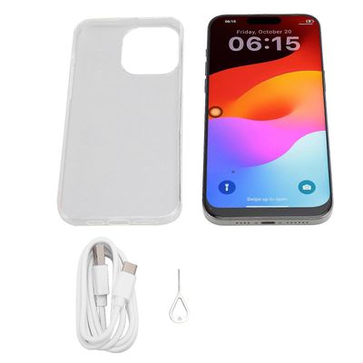 I15 Pro Max lukitsematon älypuhelin: 6.61" FHD, 12 Gt RAM-muistia, 256 Gt, 24 megapikselin kamera, 5G, harmaa