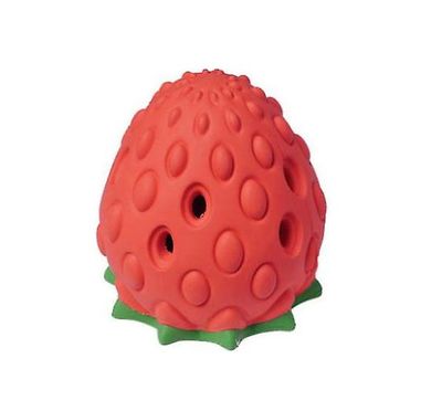 Handuo Hund Legetøj Sjov utæt mad og bite resistente legetøj Ball Strawberry