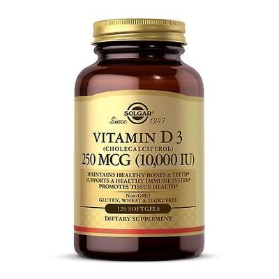 Solgar Vitamin D3-Cholecalciferol, 10.000 IE, 120 S geler (pakke med 1)