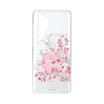 Crazy Kase Hull For Xiaomi Mi Note 10 Lite blød blomst og sommerfugl