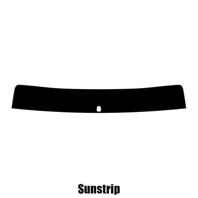 Window-Tint Sun Strip for Chevrolet SSR - 2003 til 2006 pre-cut sunstrip 5% limo sort