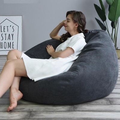 Upouusi erittäin suuri papupussituolit sohvasohvan päällinen Sisätilojen laiska lepotuoli aikuisille Lapset Hotsale! musta A