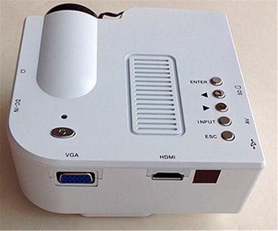 Ruili Bærbar miniprojektor Hd1080p Home Multimedia Led Mini Theater Projektor 110v 220v Hvid