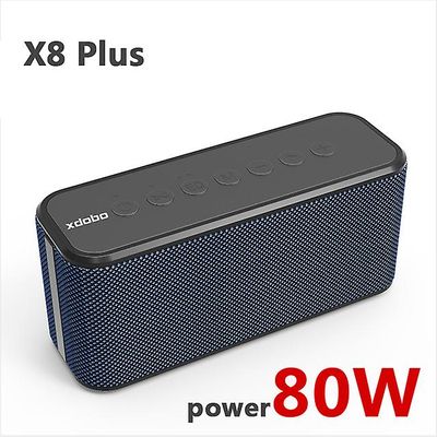 Sajygv X8 Plus Bluetooth-høyttaler, trådløs høyttaler, høyeffekts subwoofer, bærbar kolonne, mobiltelefonlading, stereohøyttaler, 80w, 100w X8 PLUS...