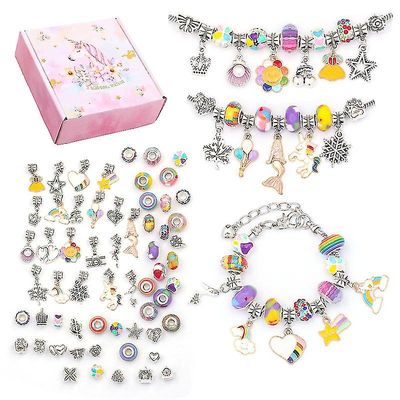 Charm Rannekoru Valmistus Kit Diy Käsityö korut Lahjasetti Lapsille Tyttöjen Teinit väri