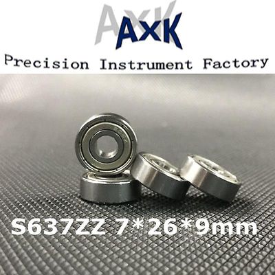 Kampagne 10stk S637zz rustfrit stål dyb rille kugleleje 7x26x9mm miniature