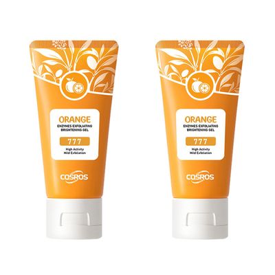 Appelsiinit entsyymi kirkastava geeli kannettava ihonpuhdistusvoide naisille nainen 2pcs