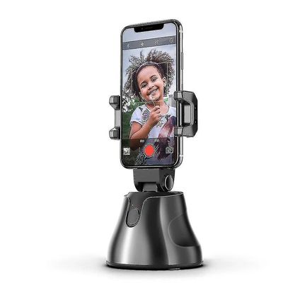Coosilo Hvid bærbar alt-i-en automatisk smart optagelse selfie stick, 360 smart opfølgning sort