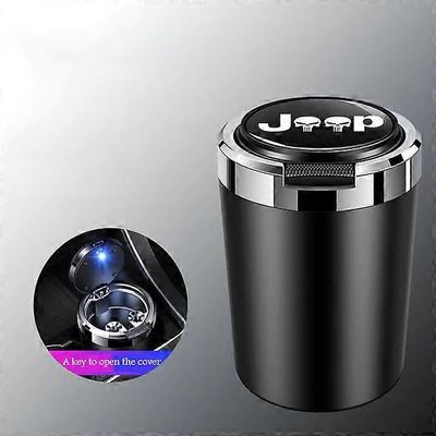 Tuhkakupit sopivat Jeep Grand Cherokee Rubicon Commander Compass Patriot yhden avaimen avokantinen monitoiminen auton tuhkakuppi sisäosat musta