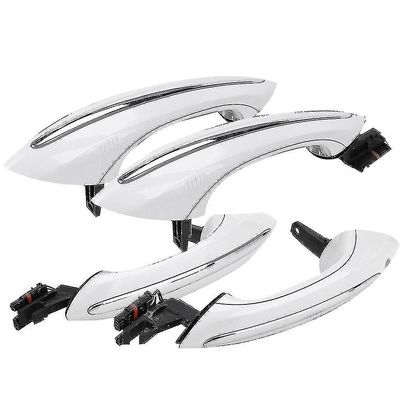 4x valkoinen ulompi ulkopuolen mukavuus ovenkahva asetettu- 5 6 7-sarja F07 F10 F11 F06 F12