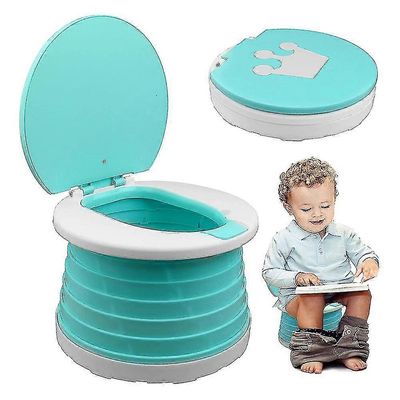 Unbrand Lasten taitettava wc kannettava wc-istuin Pojat ja tytöt Taitettava jn vihreä