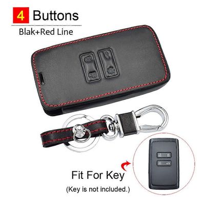 Nahkainen auton avaimensuojus Renault Captur Koleos Kadjar Arkana Megane Dacia Duster Sandero Stepway Smart Remote Control Fobs -kotelo punaisella ...
