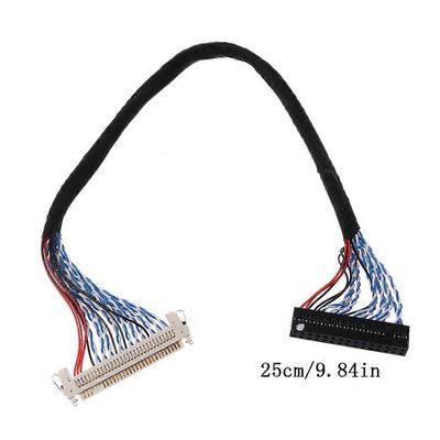 Mustat johdot jalusta LVDS-kaapeli Sopii LCD-näyttöön 2ch LVDS -liitännällä 250mm