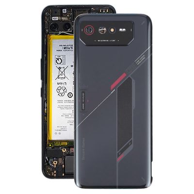 Asus ROG Phone 6 AI2201-C AI2201-F lasipariston takakansi NFC/valokaapelilla (musta punainen)