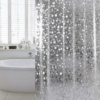 Vedenpitävä ja antibakteerinen hometta estävä suihkuverho pohjapainomagneetilla (0,2 mm, 180x200 cm)