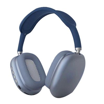 P9 Pro Max langattomat Bluetooth-kuulokkeet, joissa mikrofoni melua vaimentavat kuulokkeet stereoäänikuulokkeet Spo Sininen
