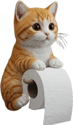unbrand Kissan paperiteline, hauska 3D-kissan paperipyyheteline, söpö koristeellinen wc-paperiteline seinäkiinnitykseen kylpyhuoneen keittiöön, ain...