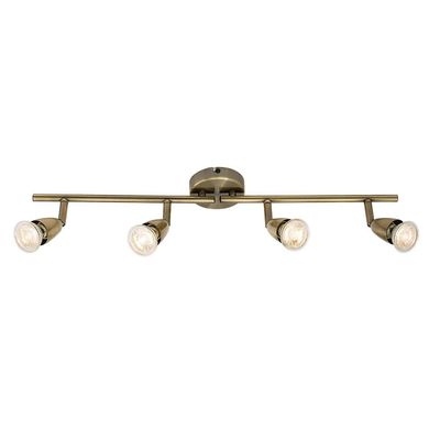 Endon Collection Lighting Amalfi justerbar 4 lys spotlight antikke messing, GU10
