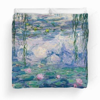 v5879 Lakanat Lumpeet Maalaus Claude Monet Fine Art pussilakanasetti Lakanat IU5879 240x260cm 94x102in