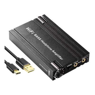 HiFi BASS -kuulokevahvistin puhelimille Musta