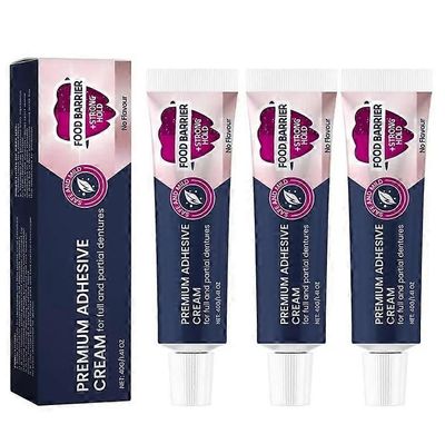 1/2/3kpl hammasproteesin liima kiinnitysvoide vahva pitoliima teurastus pitkäkestoinen 40g