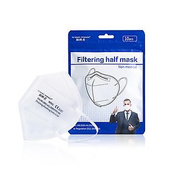 Lauwodun Kn95 Ffp2 Mask Ce Fda dobbelt certificering ansigtsmaske-50 Piece Pack Hvid
