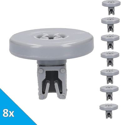 8x astianpesukoneen alakorin pyörä, joka sopii Aeg Electrolux 50286965004 502869500/4 -Z: lle
