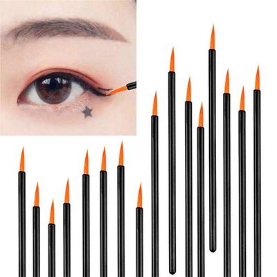 50 stk Flydende Eyeliner børste Lip Liner Børste Stick Neglekunst Børster Mini Maleri Pen Skønhed Makeup Værktøjer