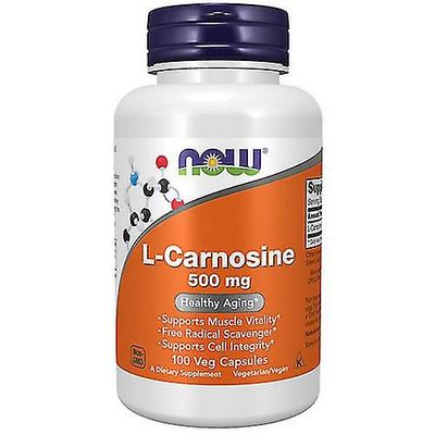 Now Foods L-karnosiini,500 mg,100 kasviskorkkia (1 kpl pakkaus)