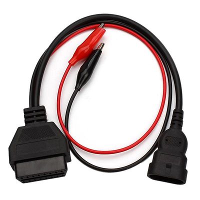 For Fiat 3 Pin Alfa Lancia til 16 Pin Obdii Obd2 Obd-II Kontaktadapter Auto Bilkabel Obd For Fia Svart