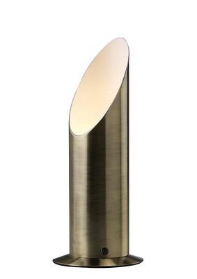 Inspired Lighting Indio bordlampe uplighter med inline switch GU10 antikke messing