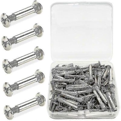 50kpl huonekalujen liitosruuvit Liitosruuvit Nikkelipinnoitettu teräs M4 X 31-40mm ammattimaiset huonekaluruuvit suora liitäntä, versailles