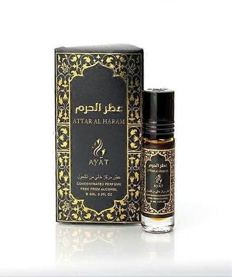 Erä 6 Attar Al Haram hajustettua öljyä 6 ml Ayat Perfumes - miehet ja naiset - pitkäkestoinen 6 ml:n roll-on-pullossa - halal-hajuvesi