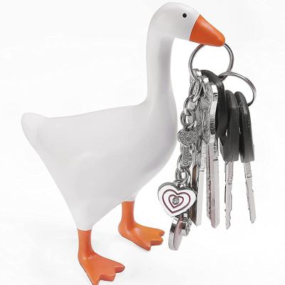 unik magnetisk nøkkel holder 3d gås nøkkel rack harpiks duck statue hjem lagring