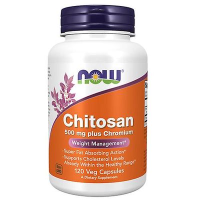 NOW Foods Nu Foods Chitosan plus Chrom, 500 mg, 120 Caps (Pack af 1)