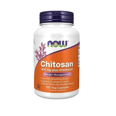 NOW Foods NU Fødevarer Chitosan 500mg Plus Krom kapsler 120