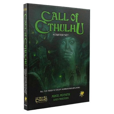 Chaosium Call of Cthulhu RPG Call of Cthulhu -aloitussetti (kovakantinen) 9x12x1in. Ikä 14+