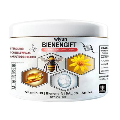 1/3/5 kpl Bee-Venom Psoriasises -voide, ihon punoitusta lievittävä kutinaa ehkäisevä voide kaikille ihotyypeille Bienengift 1pc