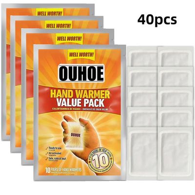 10-40kpl kuumat kädet kädenlämmittimet hothands pakkaukset lämmin taskulämpö ulkopakkaus 10 paria 40pcs
