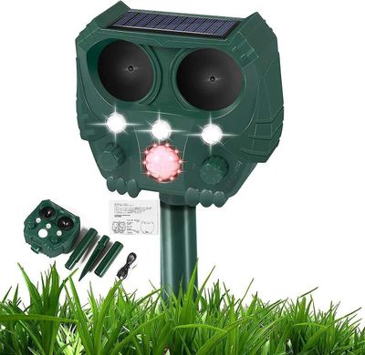 Linkrunning Garden Fox Repellent, soldrevet og vandtæt dyreafskrækkende, udendørs gård havegård, effektiv til katte, hunde, ræve, fugle, stinkdyr G...