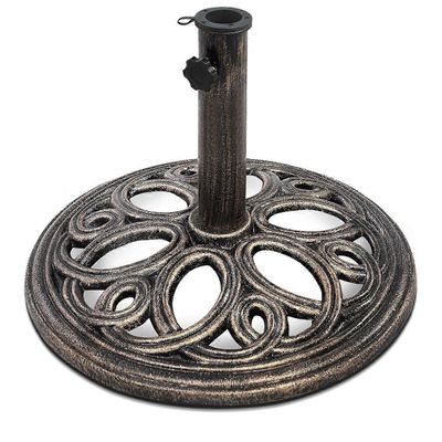 CWY Aurinkovarjoteline, tukeva sateenvarjoteline tukevasta valuraudasta 38 mm - 48 mm pylväille