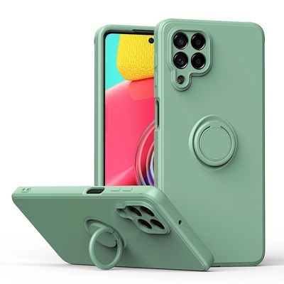Samsung Galaxy M53 5g sormirengas jalusta muotoilu naarmuuntumaton kansi nestemäinen silikoni matkapuhelimen suojakotelo Minttu kokematon