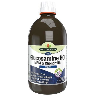 Natures Aid Naturens Støtte Glucosamin MSM &Chondroitin Liquid 500ml (126510)
