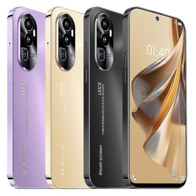 Ny Reno 10 Pro + Plus 5g mobiltelefon 7.3 tommers 16GB + 1TB Android Smartphone Svart EU