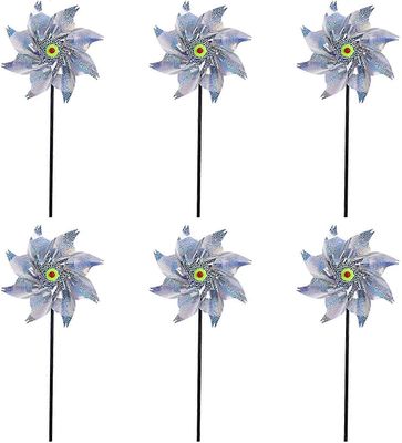 6 pakkauspyörät lintukarkote, tuulimyllyheijastin, laserheijastava tuulimylly Bird Deterren