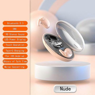 Pienimmät unen näkymättömät nappikuulokkeet Mini piilotettu työkuuloke basso melua vaimentavat kuulokkeet Langattomat Bluetooth Bond Touch -kuulokk...