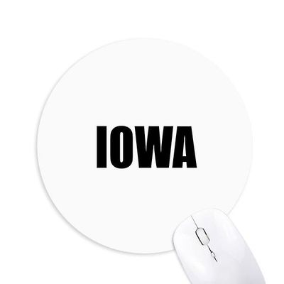 Iowa America City Navn Runde Skridsikker Gummi Mousepad Game Office Musemåtte